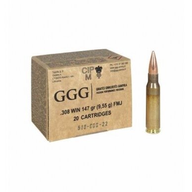 GGG .308 Winchester 147gr/9.55g FMJ