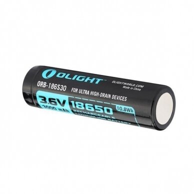 Pakraunamas akumuliatorius Li-Ion Olight  18650 3,6V 3000mAH 2