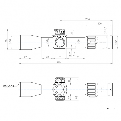 Optinis taikiklis KAHLES K328i 3,5-28x50i / AMR 8